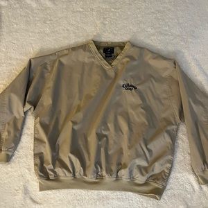 Callaway rainproof pullover crewneck tan Mens XL